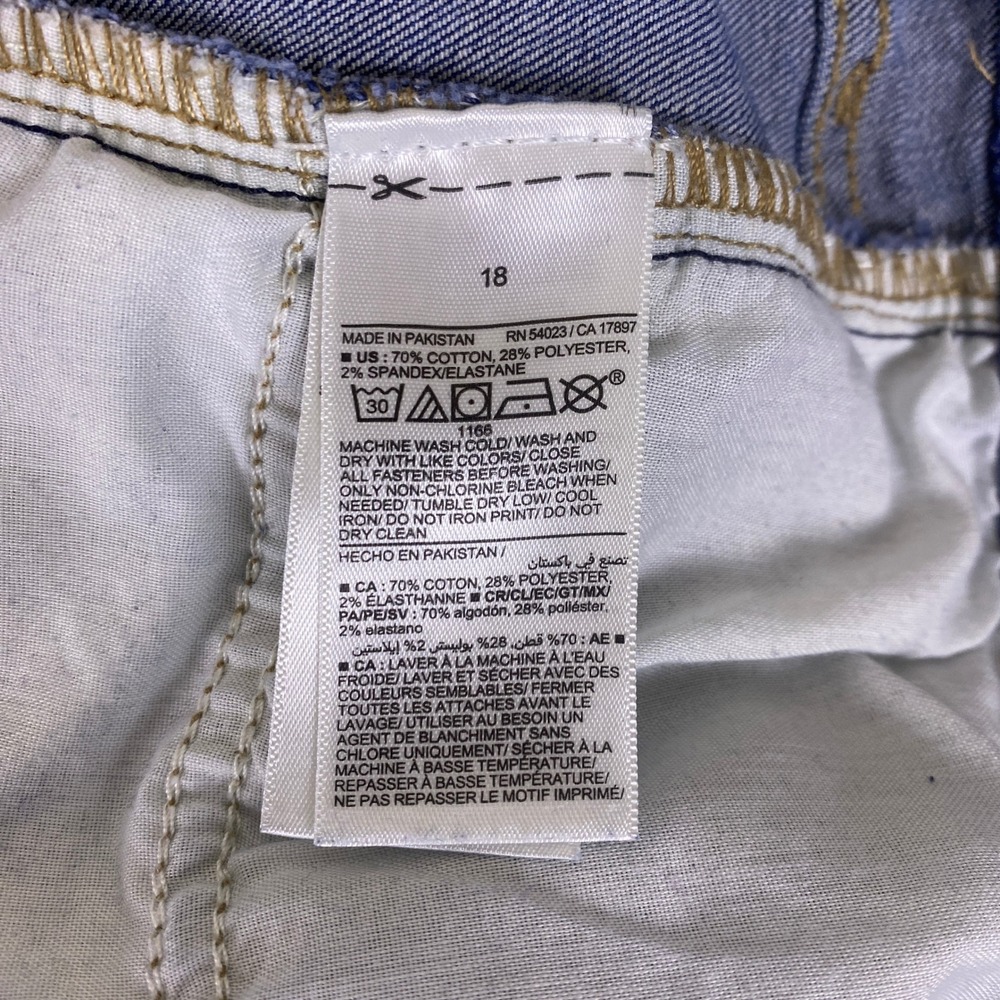 Old Navy Jeans‎ Women Size 18 Blue High-Rise Rockstar Super Skinny Distressed - Picture 3 of 11